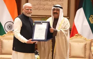 Kuwait bestows its highest honour The Order of Mubarak Al Kabeer to  PM Modi