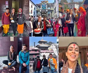 Nia Sharma crosses 525 Shiva lingams to offers prayers at  Pashupatinath temple