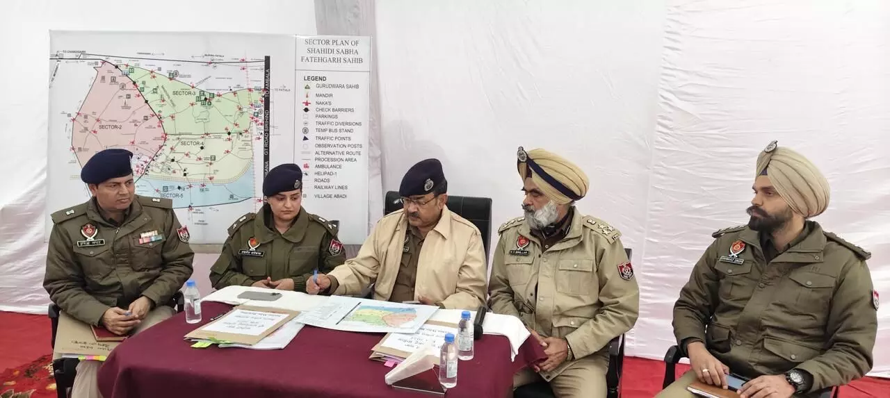 Special DGP Reviews Security Arrangements for Shaheedi Sabha at Fatehgarh Sahib