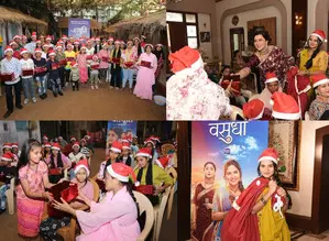 Asmi Deo, Nausheen Ali Sardar and Priya Thakur celebrate Xmas on set