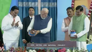 PM Modi lays foundation stone of Ken-Betwa river link project in MP