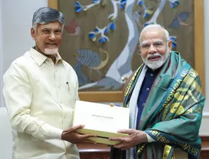 Andhra CM Naidu meets PM Modi, seeks special financial assistance (Ld)