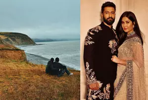 Katrina Kaif-Vicky Kaushal pause to spend quality time by sea