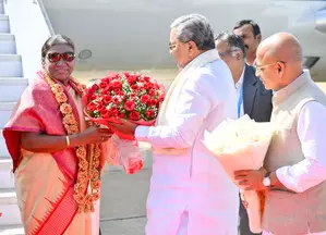 Prez Murmu in Ktaka for NIMHANS golden jubilee; CM Siddaramaiah extends warm welcome