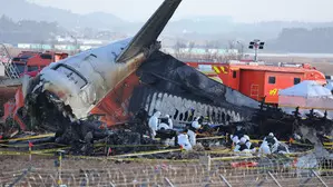 Two engines of crashed Jeju Air jet moved to hangar for investigation