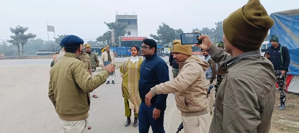 Joint Inspection Conducted to Address Traffic Congestion in Patna-Bhojpur Border Areas