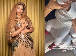 Cardi B shares video marking daughters 4-month birthday