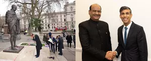 Om Birla meets ex-PM Sunak; promotes India-UK ties, Mahatma Gandhis legacy