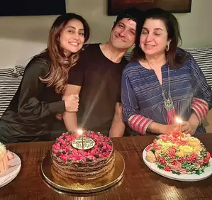 Farhan Akhtar celebrates birthday with cousin Farah Khan, sister-in-law Anusha Dandekar