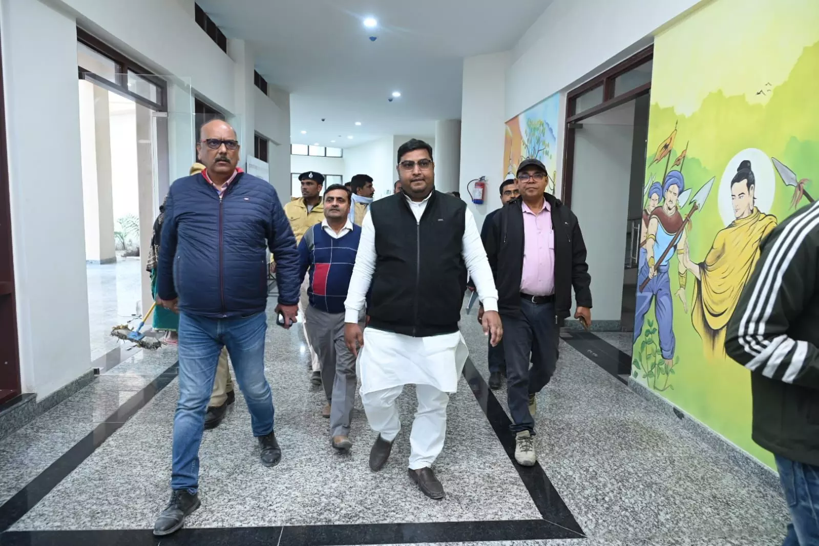 Bihar: Minister Jayant Raj inspected the Buddha Samyak Darshan Museum and Smriti Stupa in Vaishali