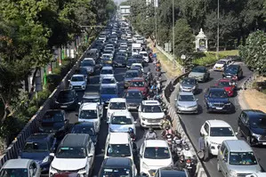 Traffic jam on Hyderabad-Vijayawada highway as thousands head home for Sankranti