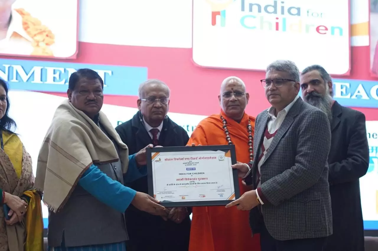 India For Children Wins Prestigious Swami Vivekanand Award for Championing Child Rights