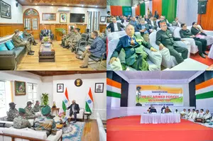 Four top Army officers discuss security situation in Manipur with Guv, CM