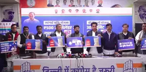 Delhi Congress offers 300 units of free power, Rs 500 LPG cylinder