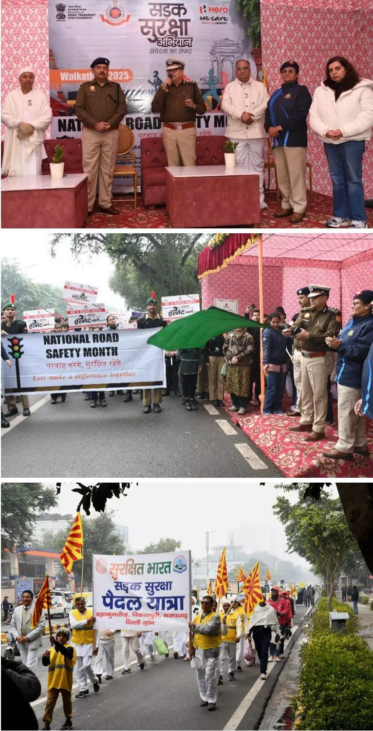 Road Safety Walkathon in Connaught Place, Delhi