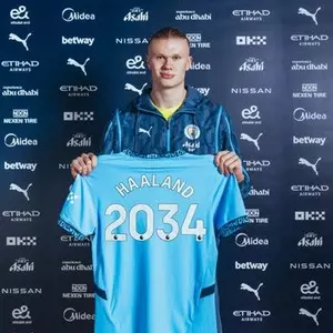 Haaland signs contract extension with Man City till 2034