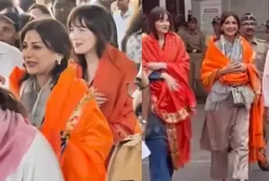 Chris Martins ladylove Dakota Johnson visits Siddhvinayak temple with this Bollywood celeb