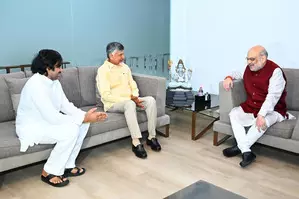 Amit Shah holds talks with Chandrababu Naidu, Pawan Kalyan