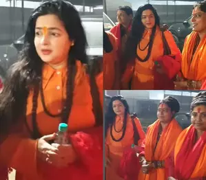 Mamta Kulkarni strikes poses with her sanyasi friends