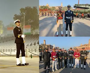 Proud father recalls his days while watching son lead naval contingent during R-Day Parade