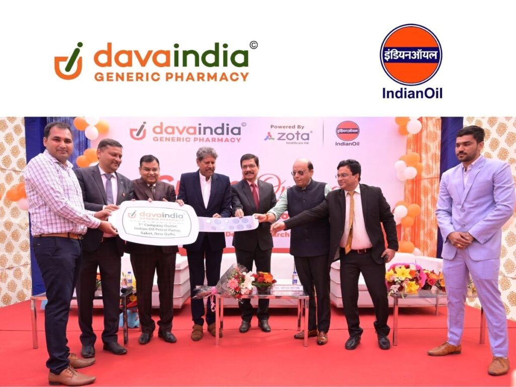 Kapil Dev Inaugurates Dava India’s 1st Company Outlet at Indian Oil Retail Outlet in Delhi